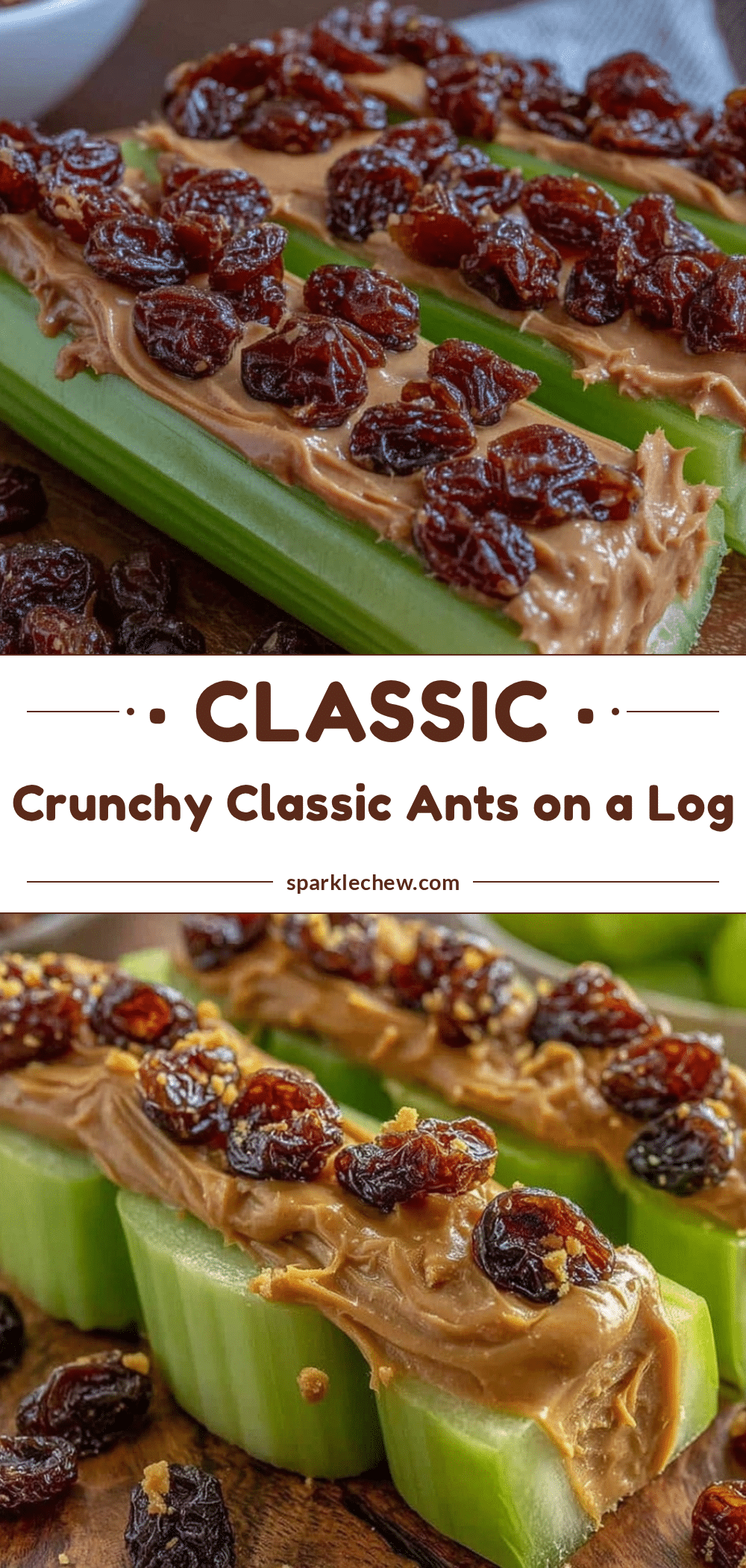 classic crunchy ants on a log snack recipe