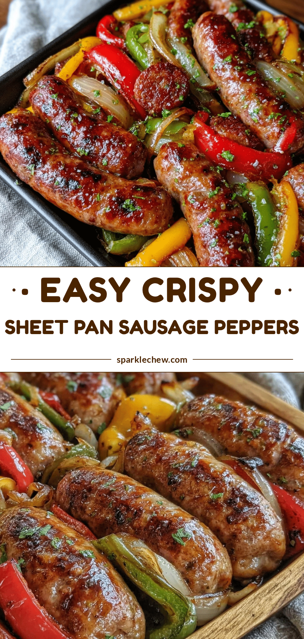 crispy sheet pan sausage and peppers recipe