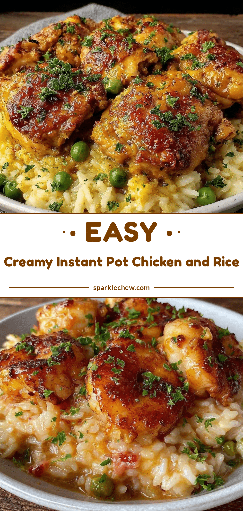 easy creamy instant pot chicken and rice recipe