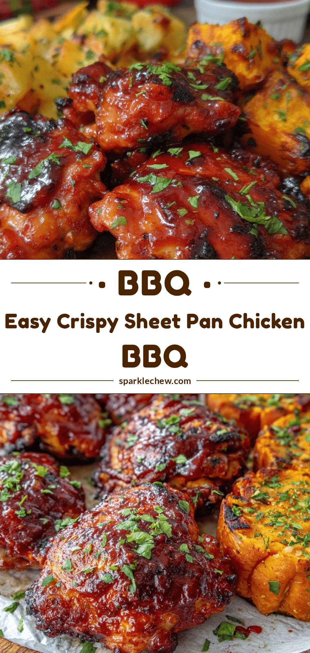 easy crispy sheet pan bbq chicken recipe
