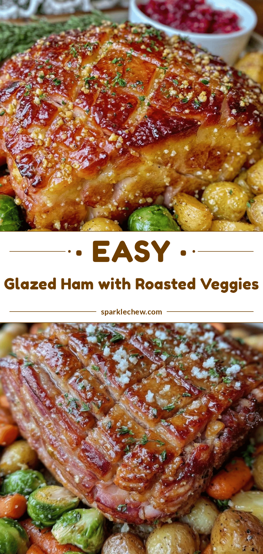 easy sheet pan glazed ham recipe