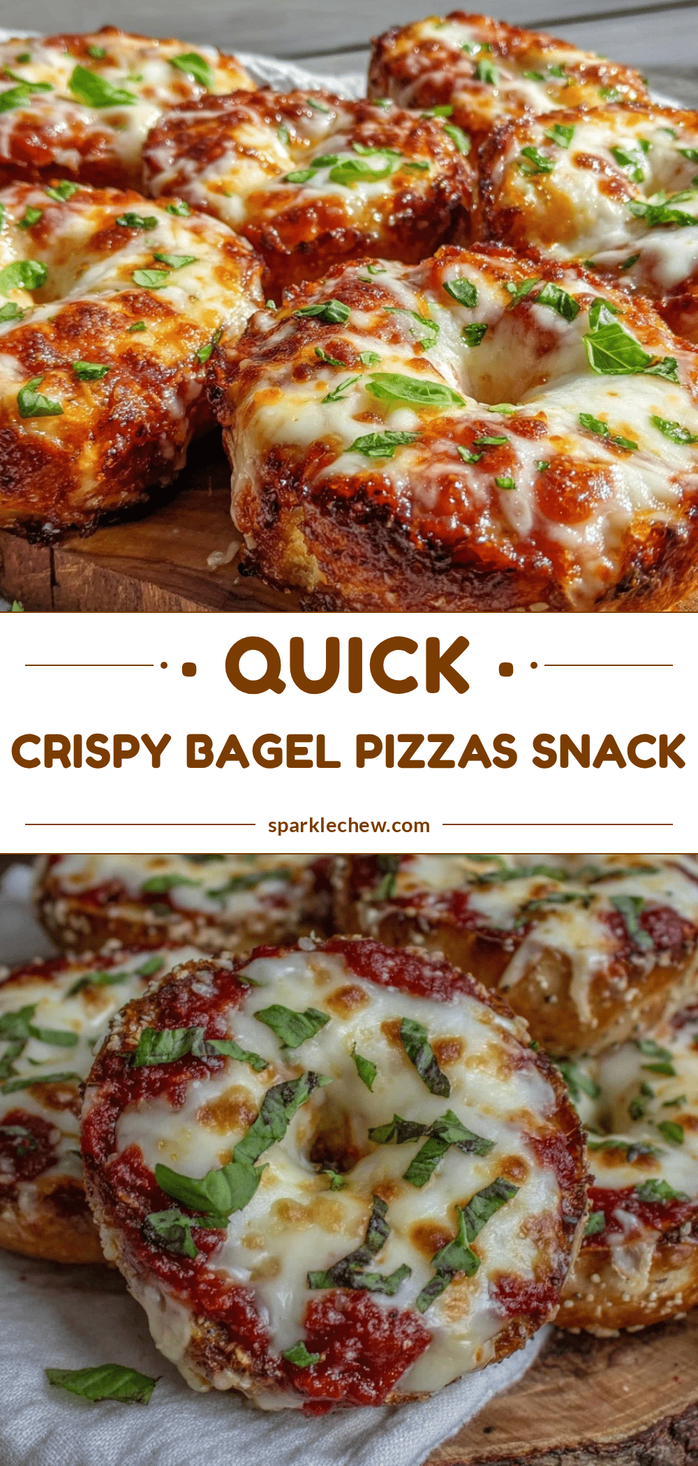 quick crispy bagel pizzas recipe
