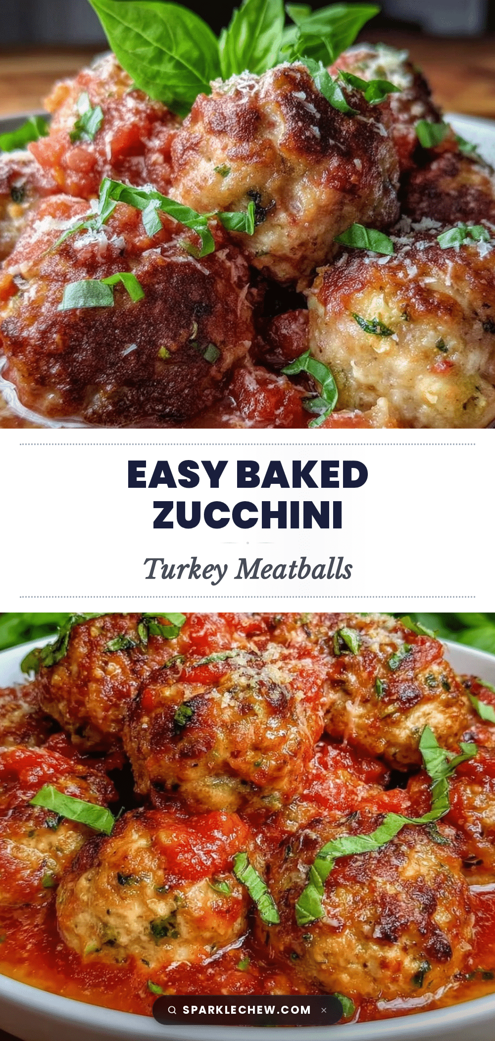baked zucchini turkey meatballs recipe