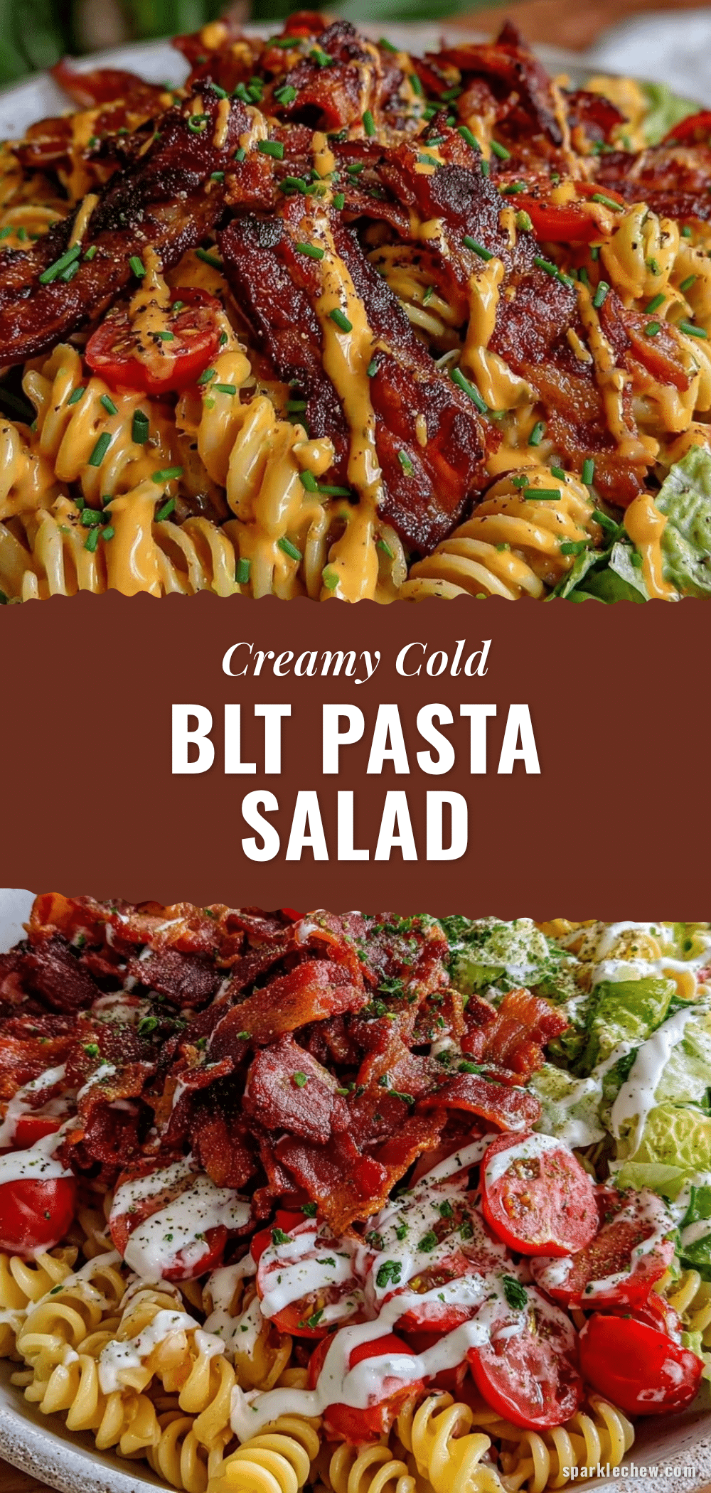 creamy cold BLT pasta salad recipe