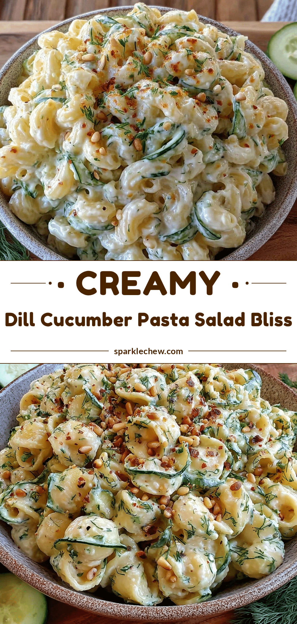 creamy dill cucumber pasta salad recipe