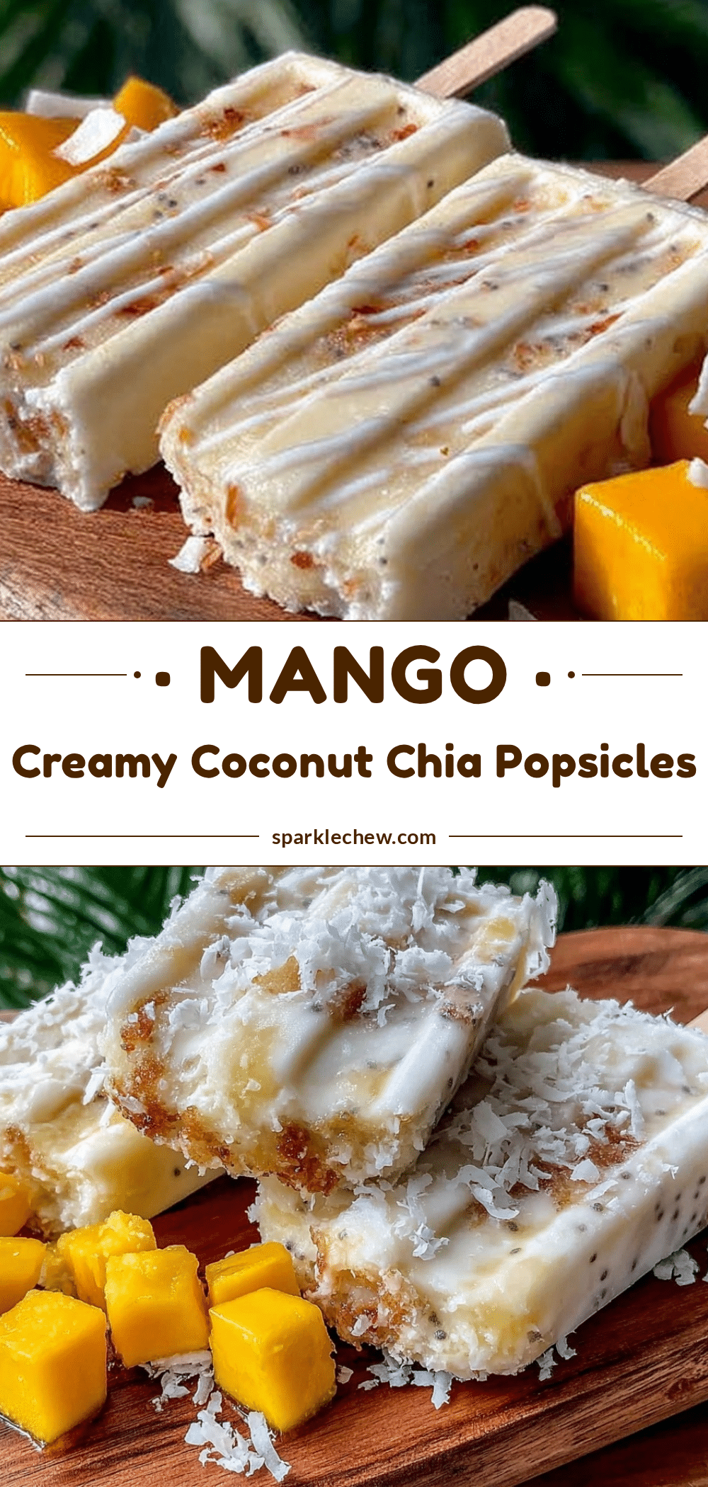 creamy mango coconut chia pudding popsicles recipe