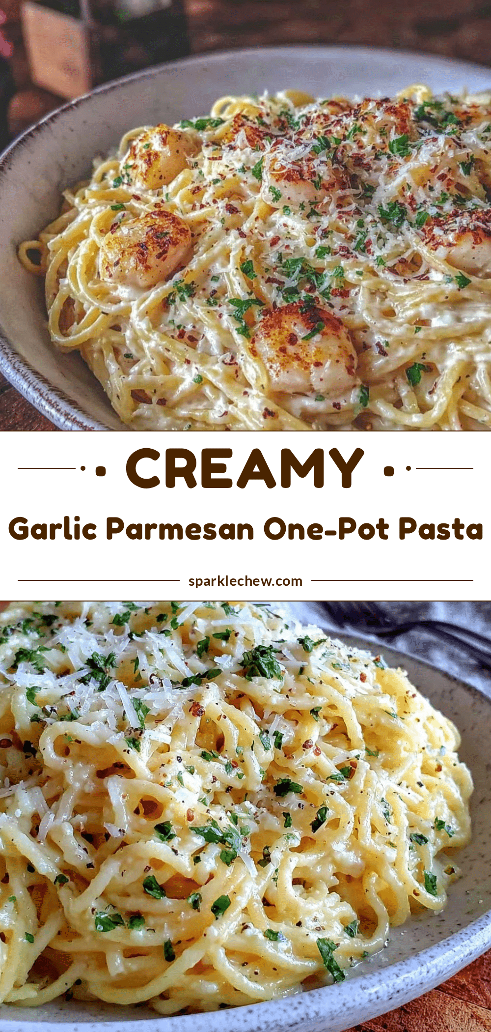 creamy one-pot garlic parmesan pasta recipe