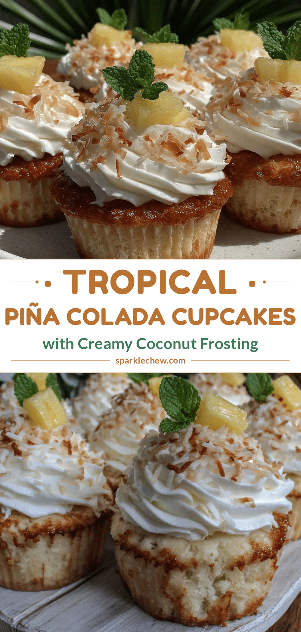 creamy piña colada cupcakes recipe