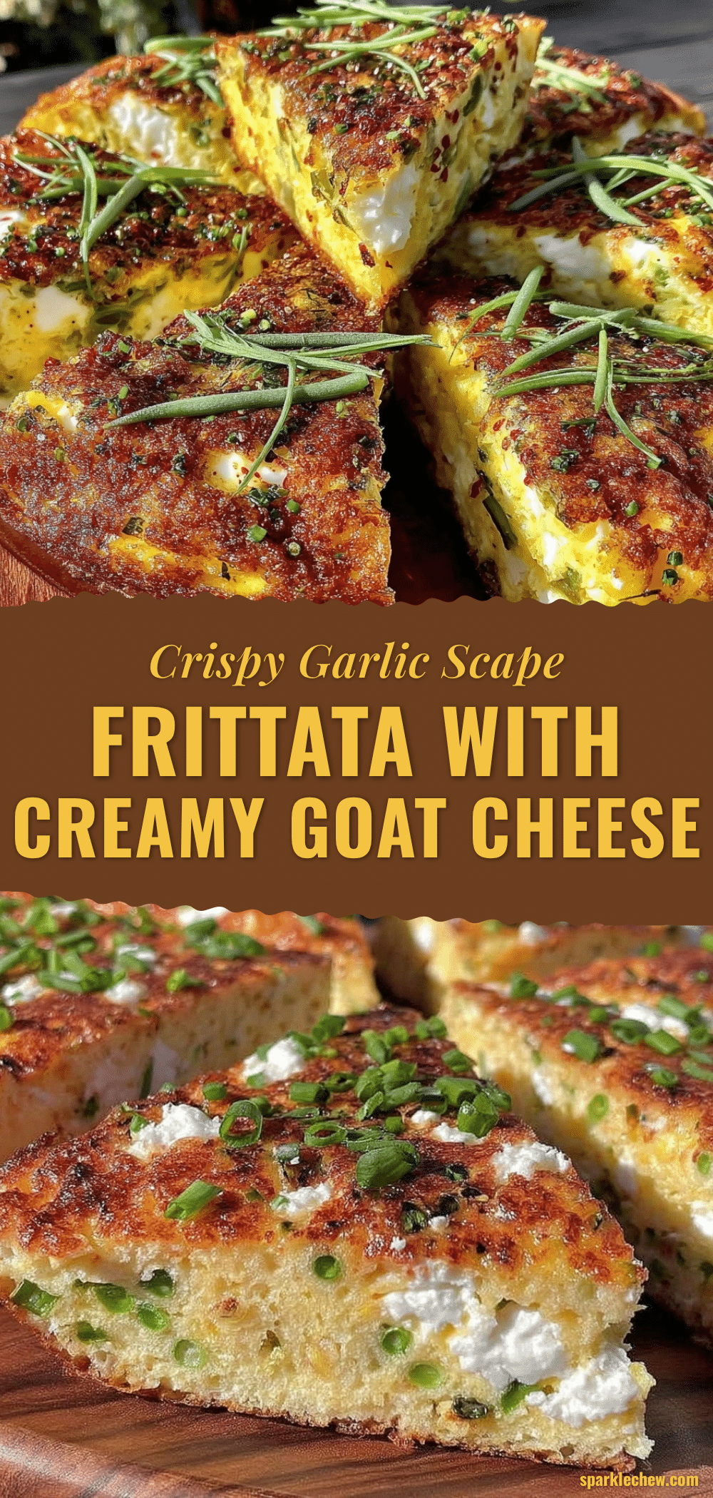 crispy garlic scape frittata recipe