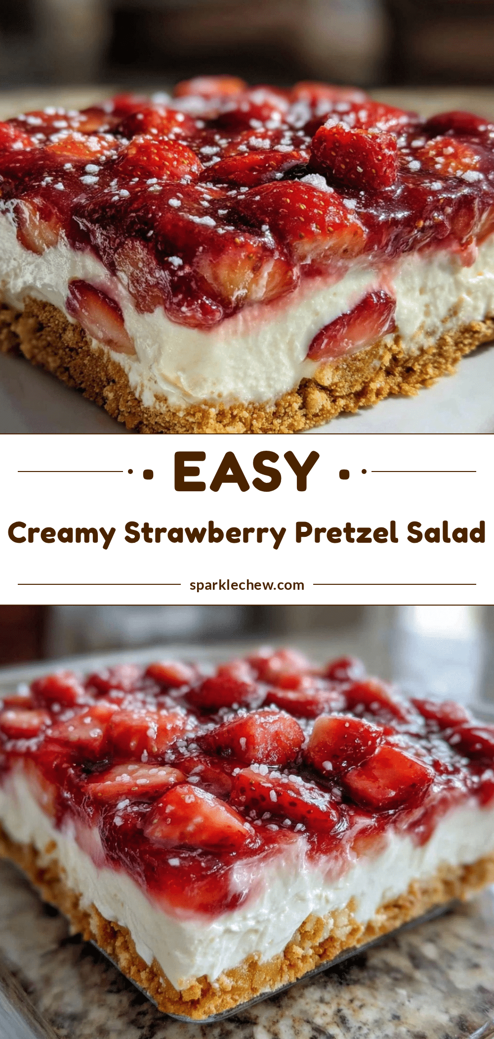 easy creamy strawberry pretzel salad recipe
