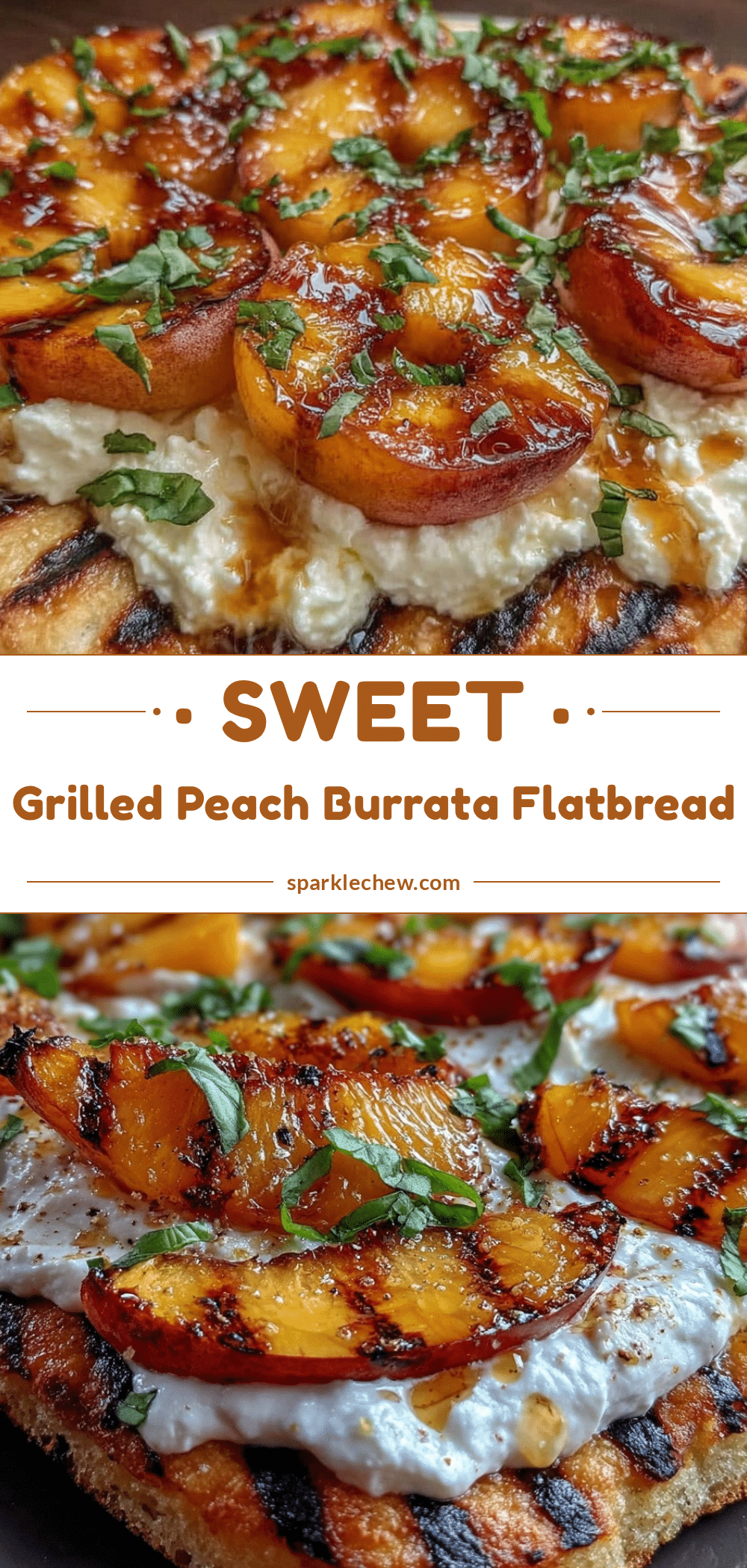 grilled peach and burrata flatbread pizza recipe