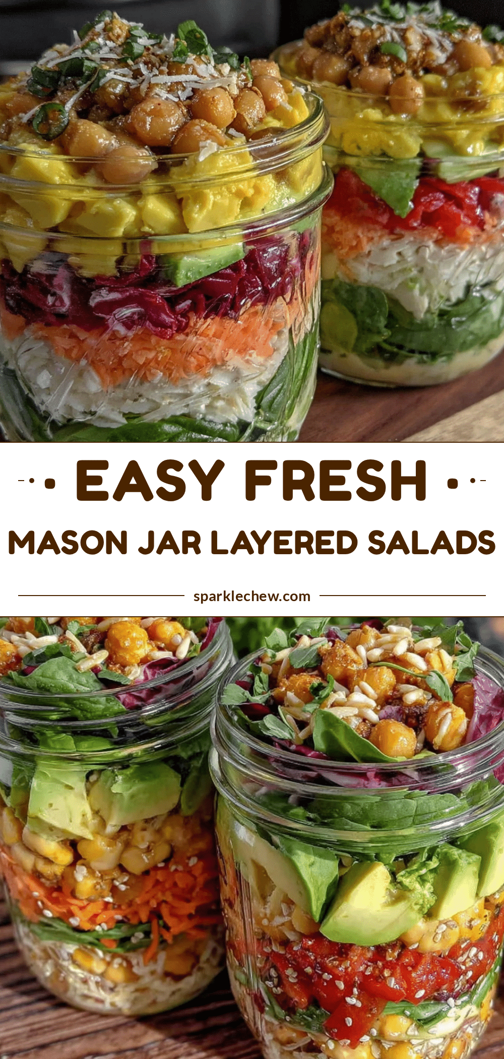 mason jar layered salads recipe