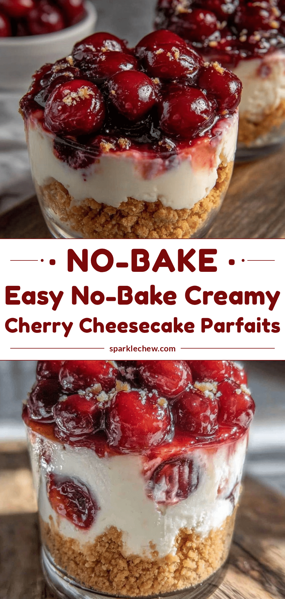 no bake cherry cheesecake parfaits recipe