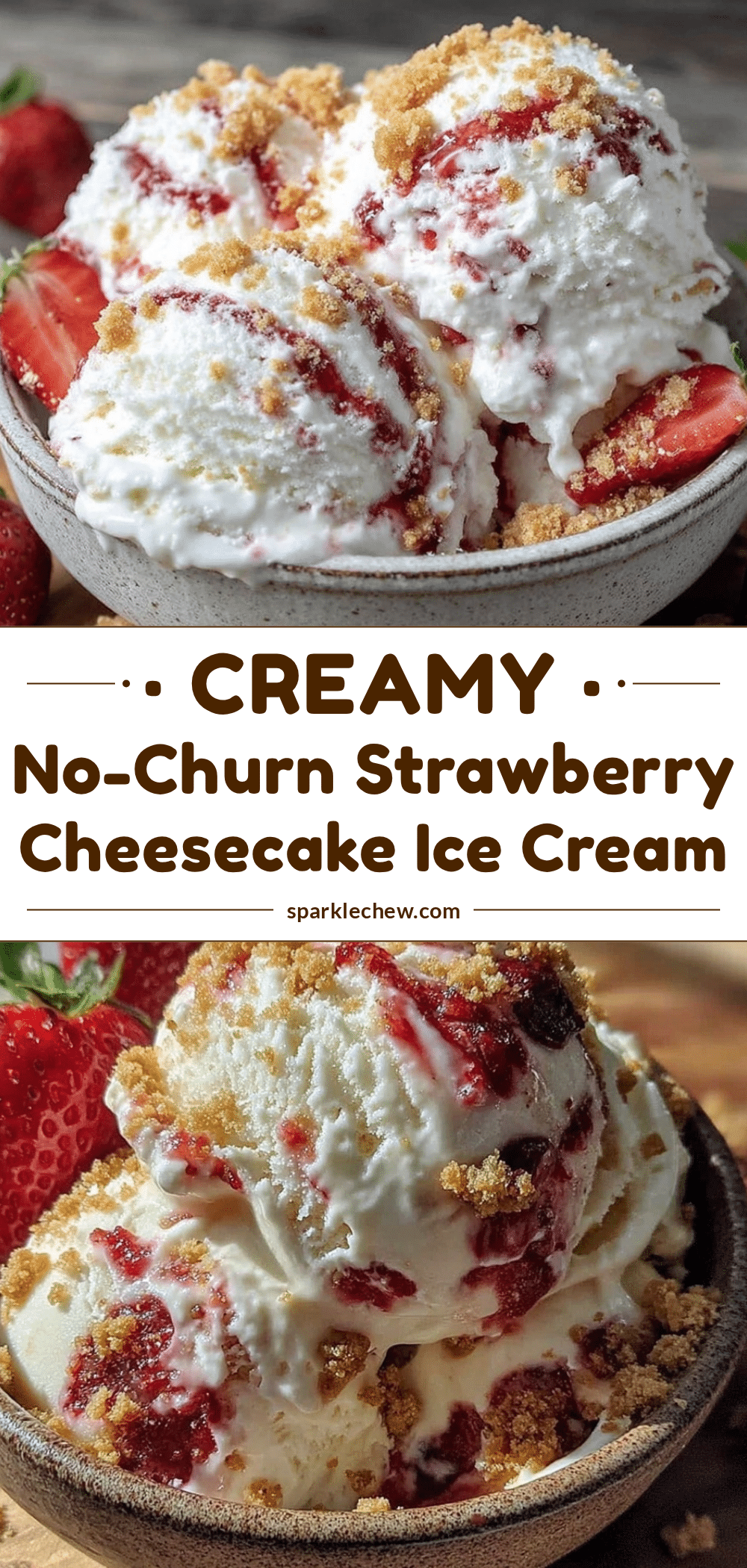 no-churn strawberry cheesecake ice cream recipe