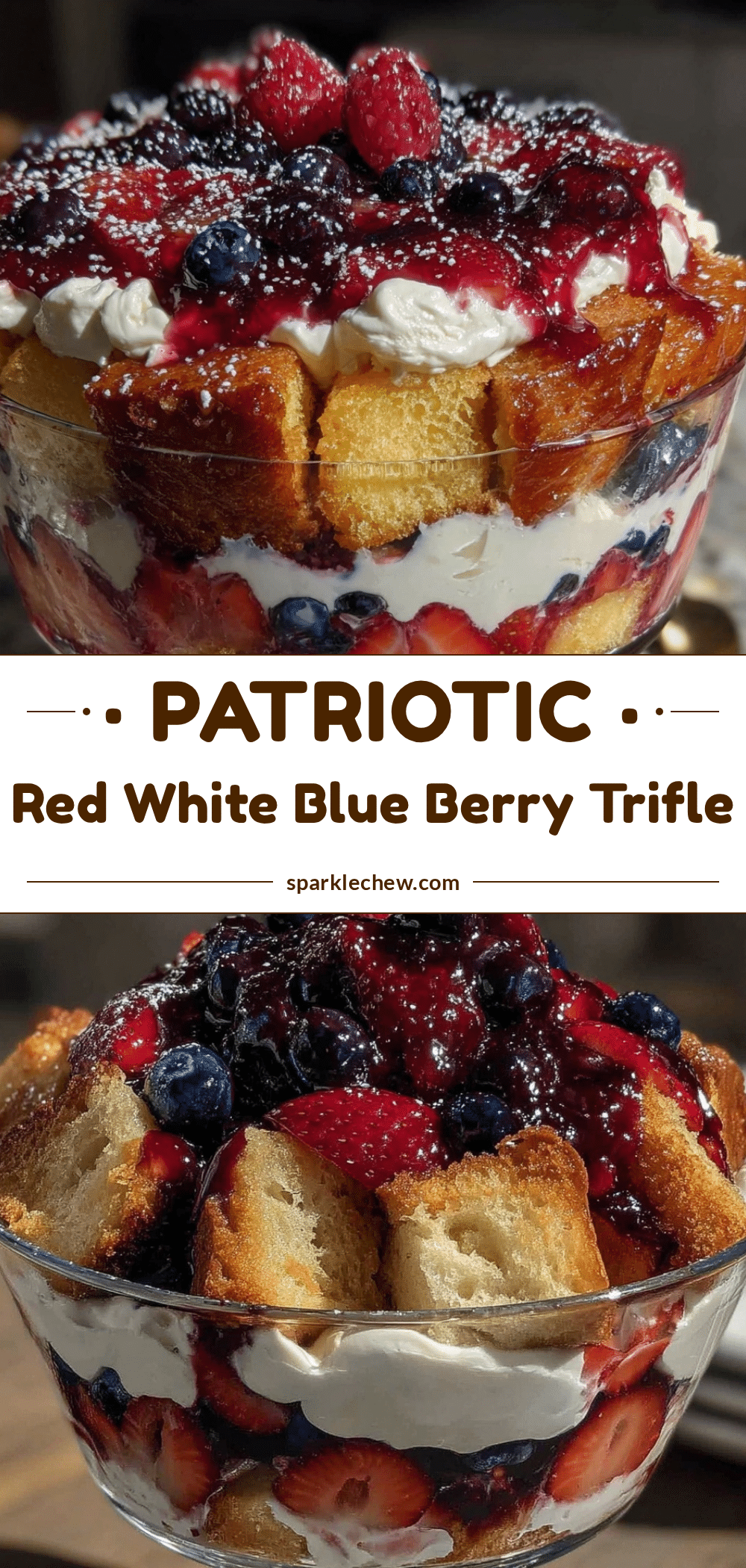 Red White and Blue Berry Trifle recipe