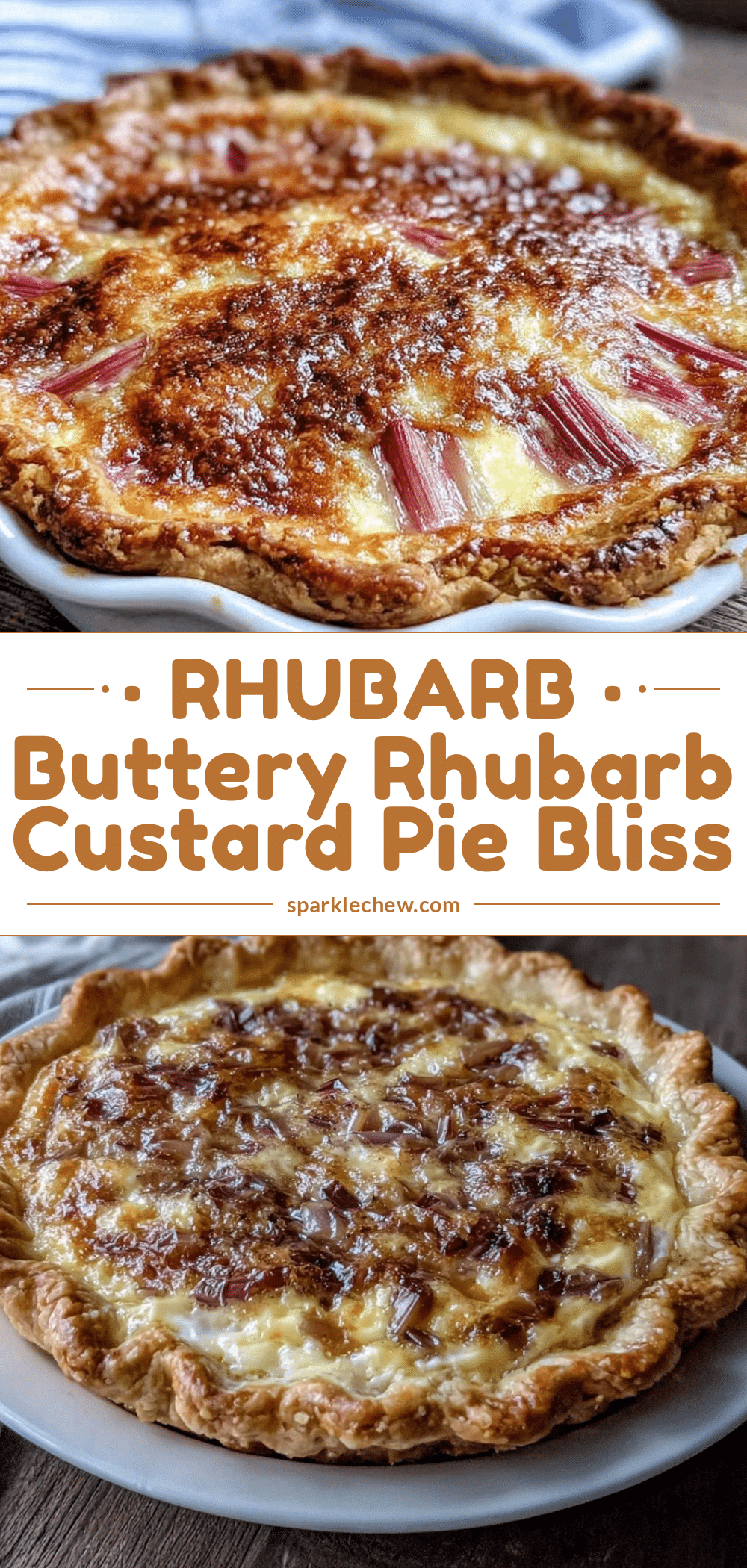 rhubarb custard pie recipe