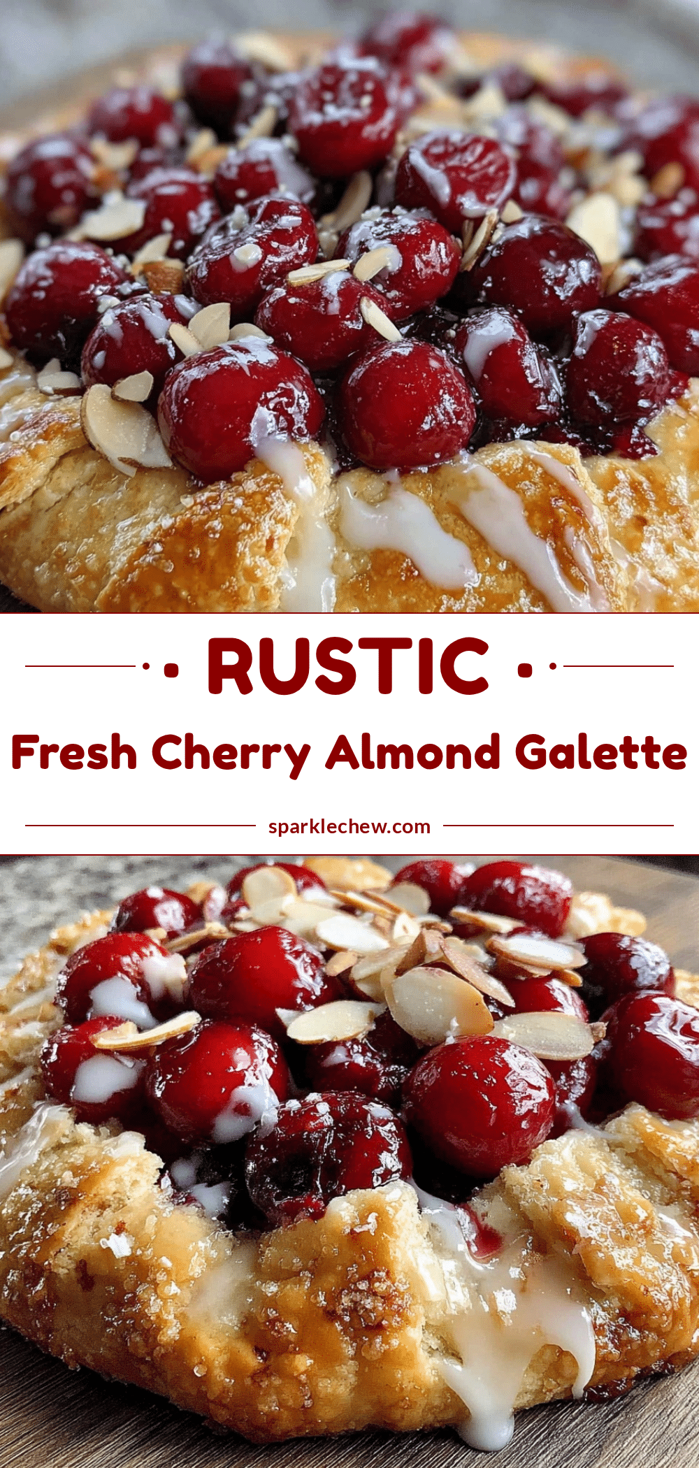 rustic fresh cherry almond galette recipe