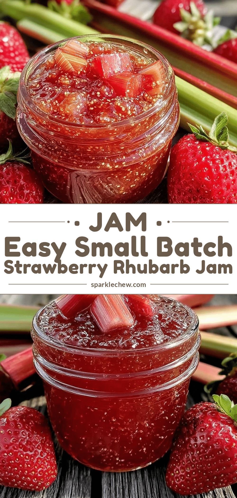 small batch strawberry rhubarb jam recipe