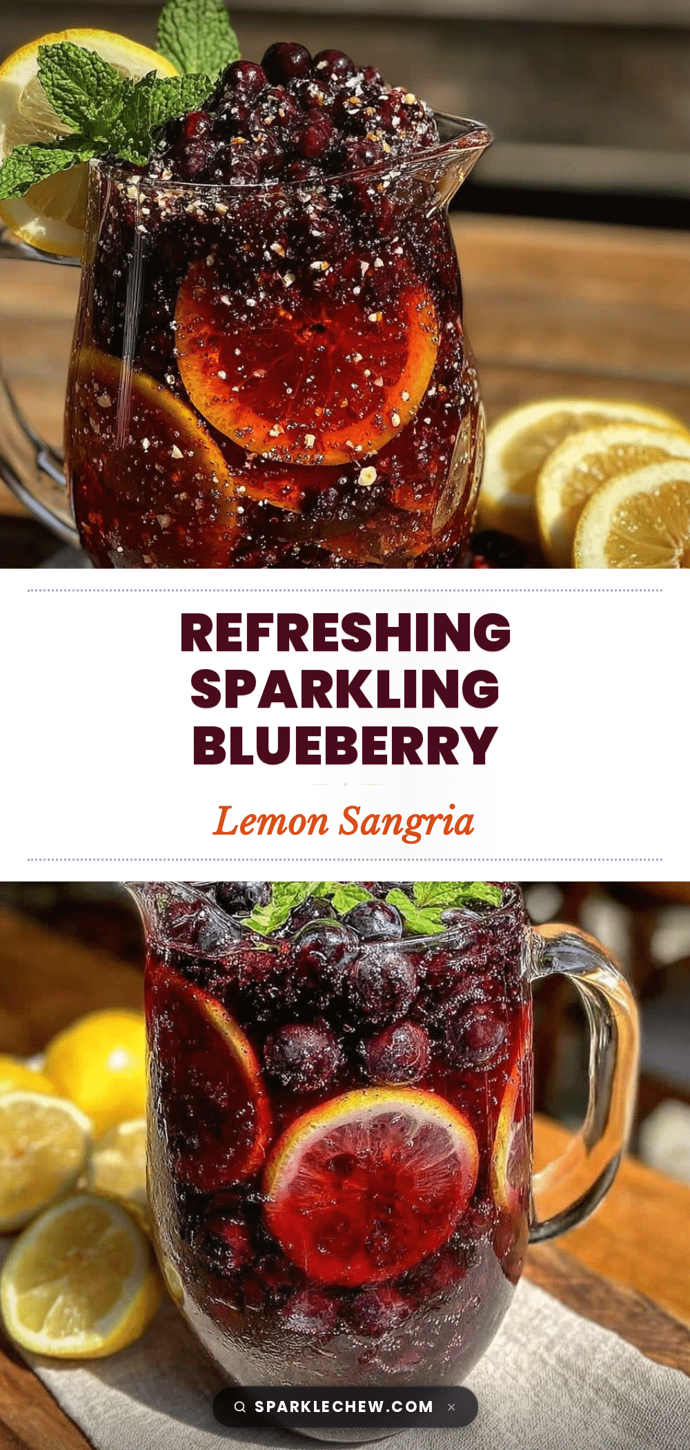 sparkling blueberry lemon sangria recipe