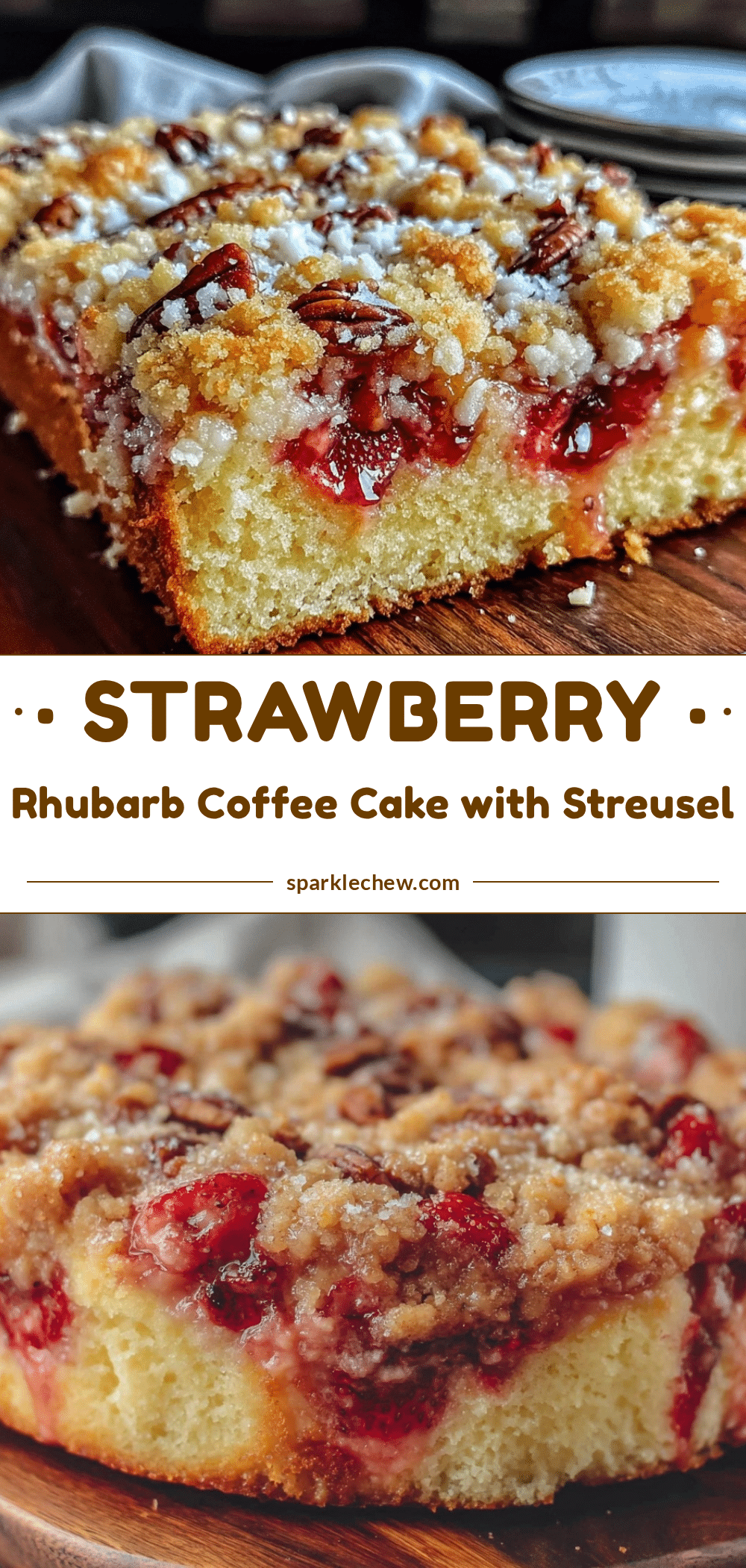strawberry rhubarb coffee cake recipe