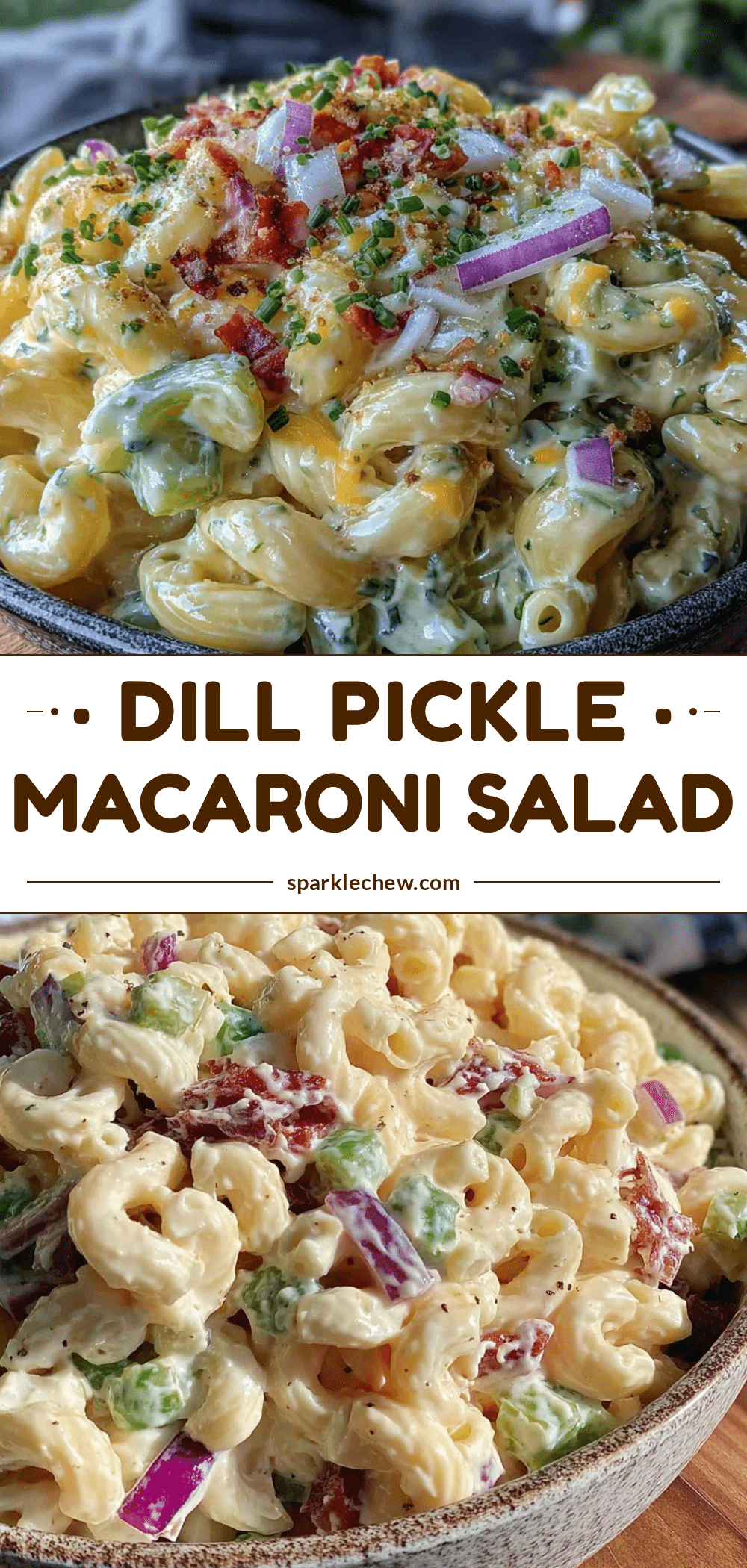 tangy dill pickle macaroni salad recipe
