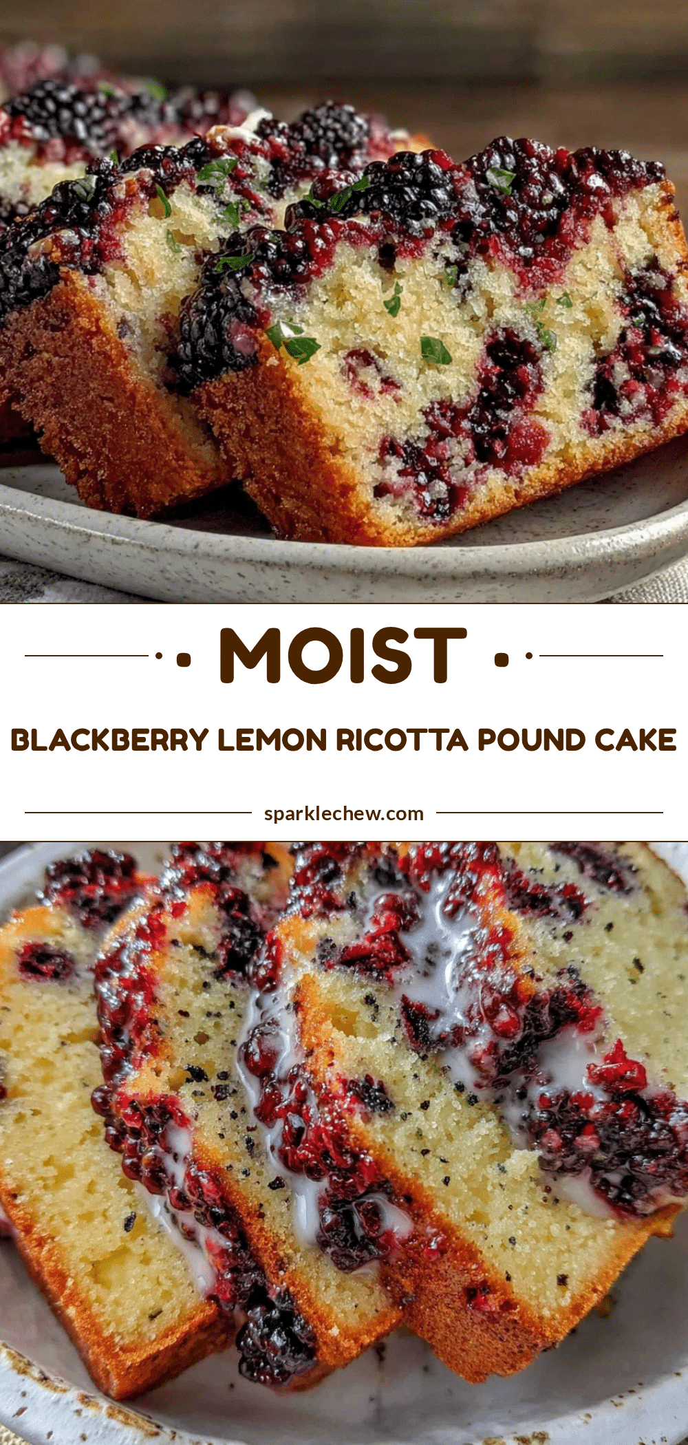 blackberry lemon ricotta pound cake recipe