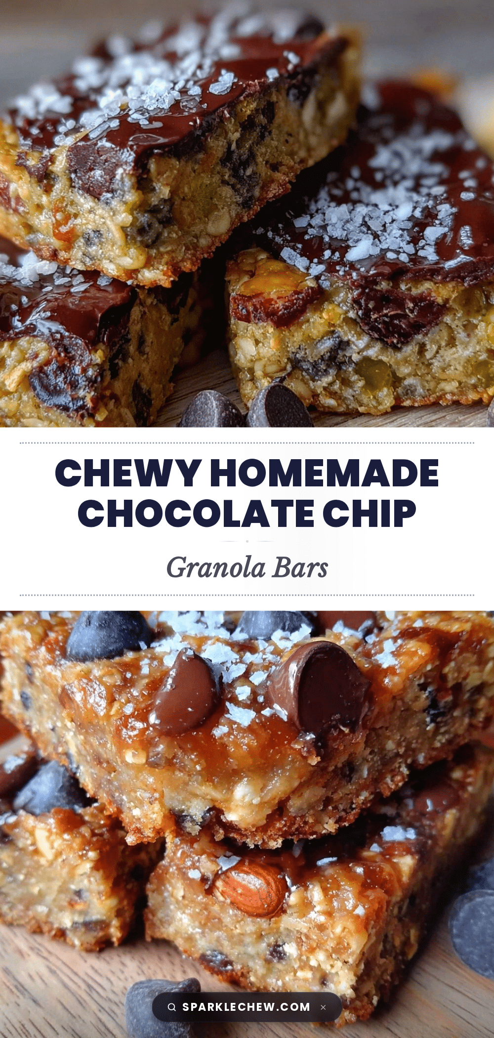 chewy homemade chocolate chip granola bars recipe