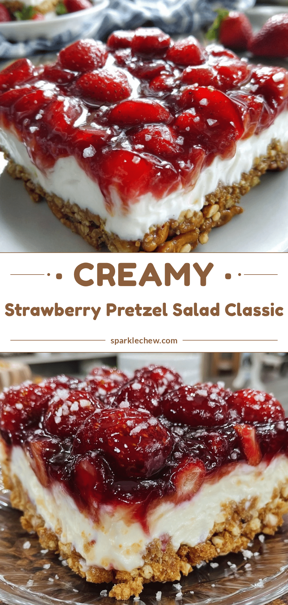 classic creamy strawberry pretzel salad recipe