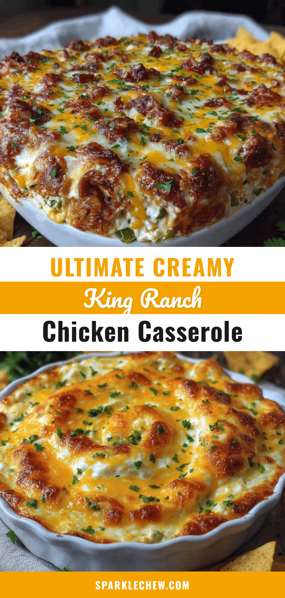 creamy King Ranch chicken casserole recipe