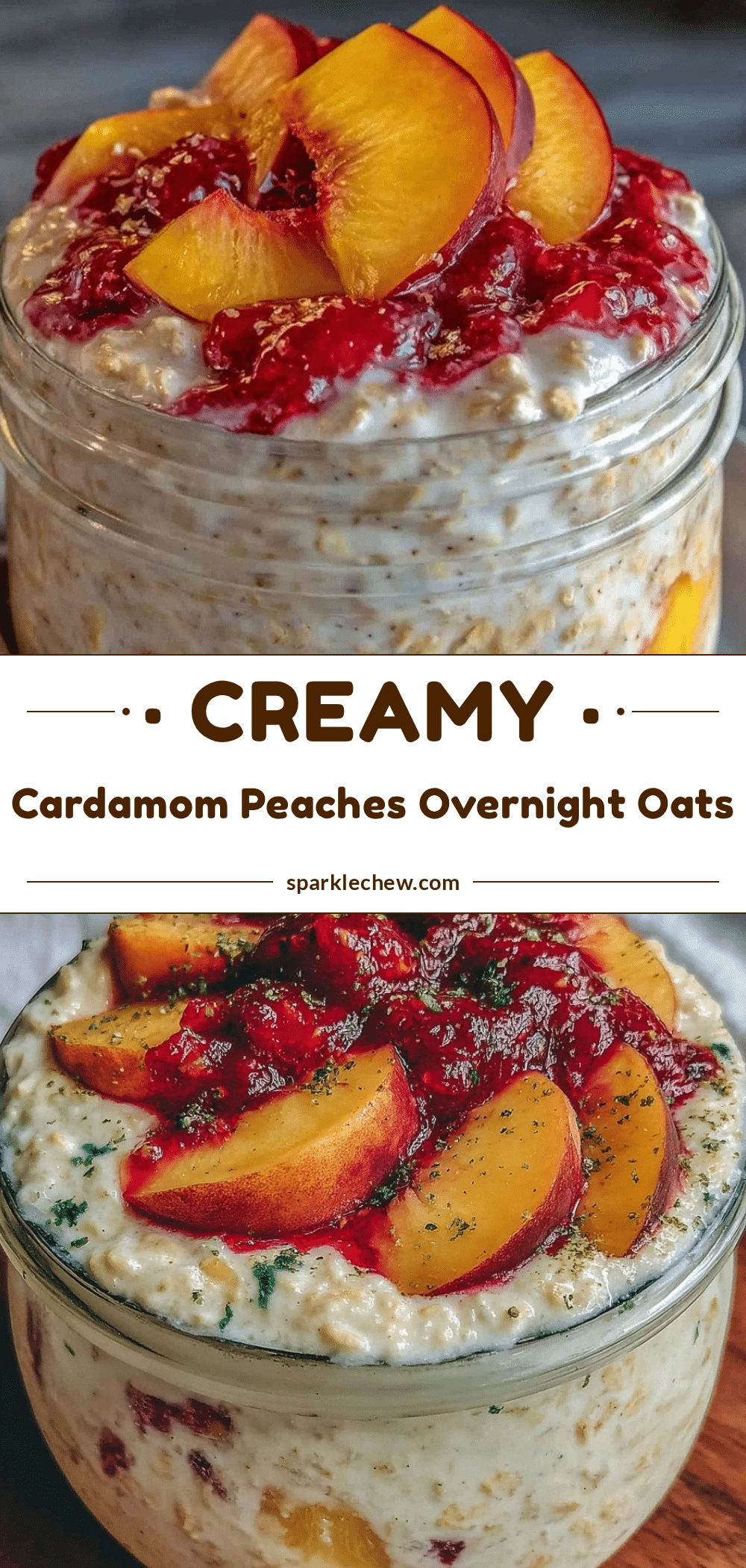 creamy peaches and cream overnight oats recipe
