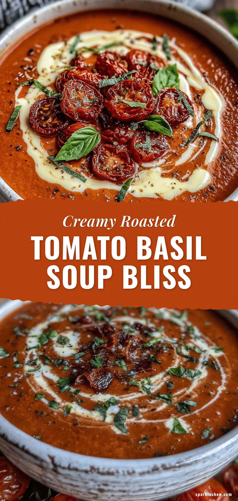 creamy roasted tomato basil soup recipe