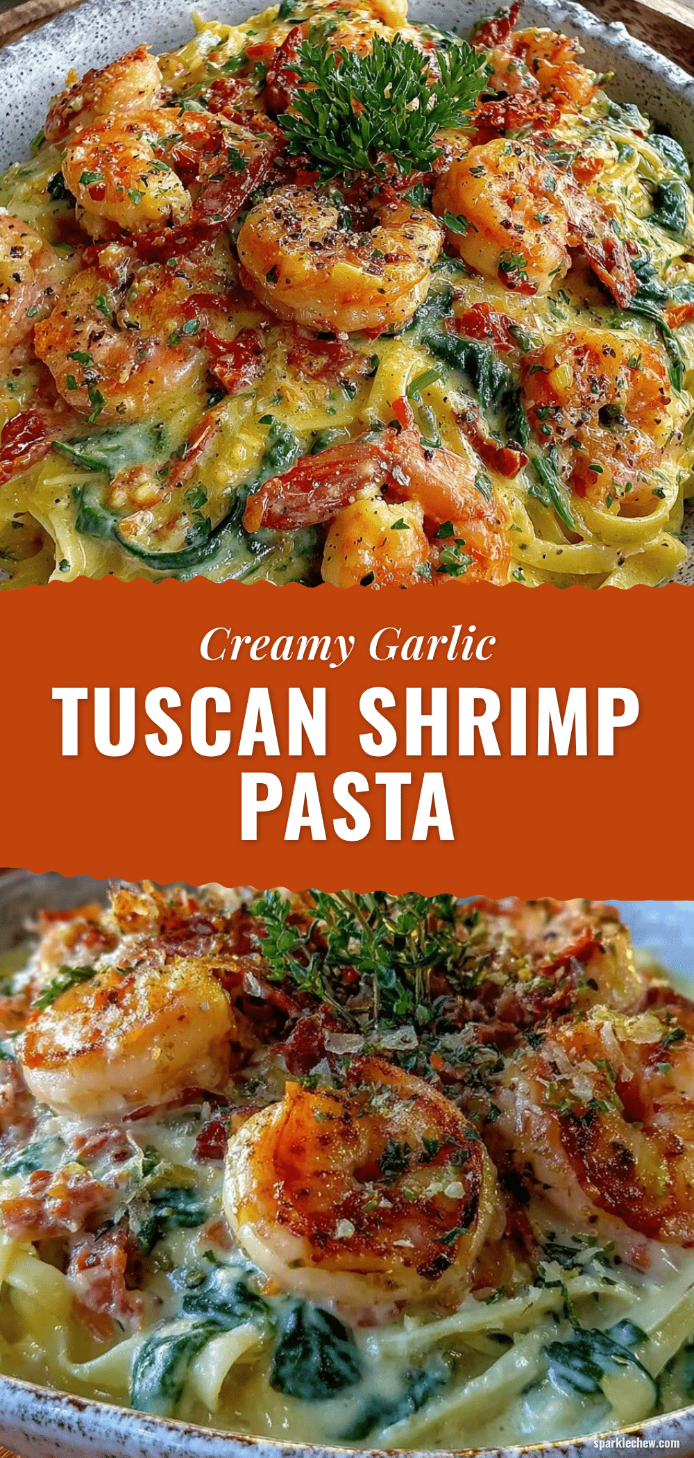 creamy tuscan garlic shrimp pasta recipe