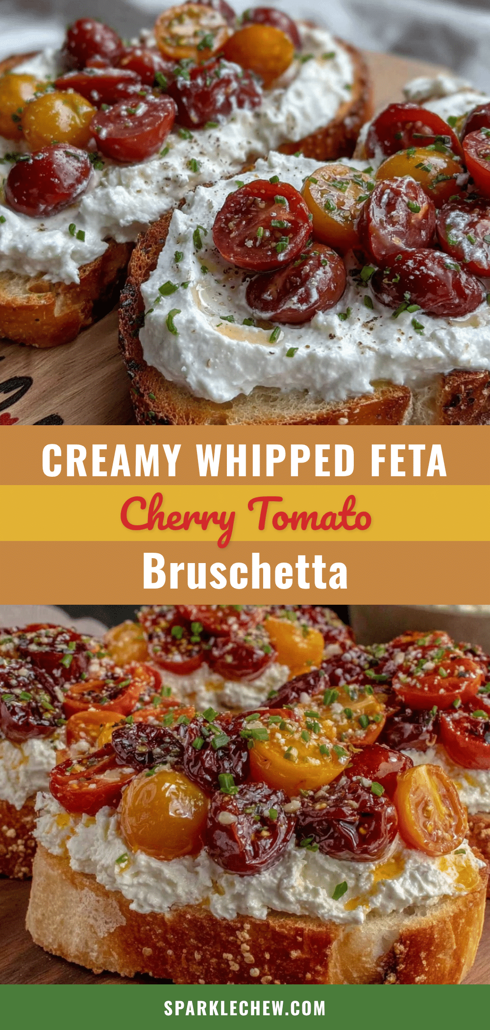 creamy whipped feta bruschetta recipe
