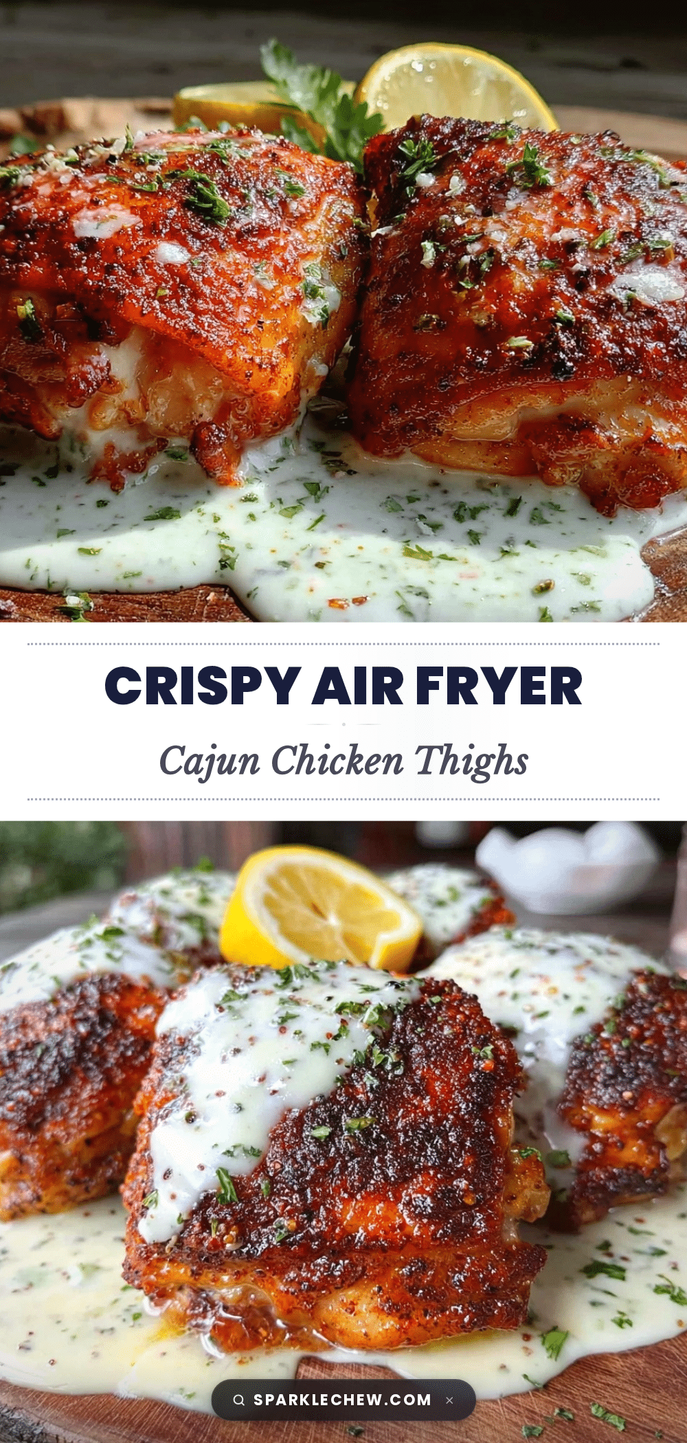 crispy air fryer cajun chicken thighs recipe
