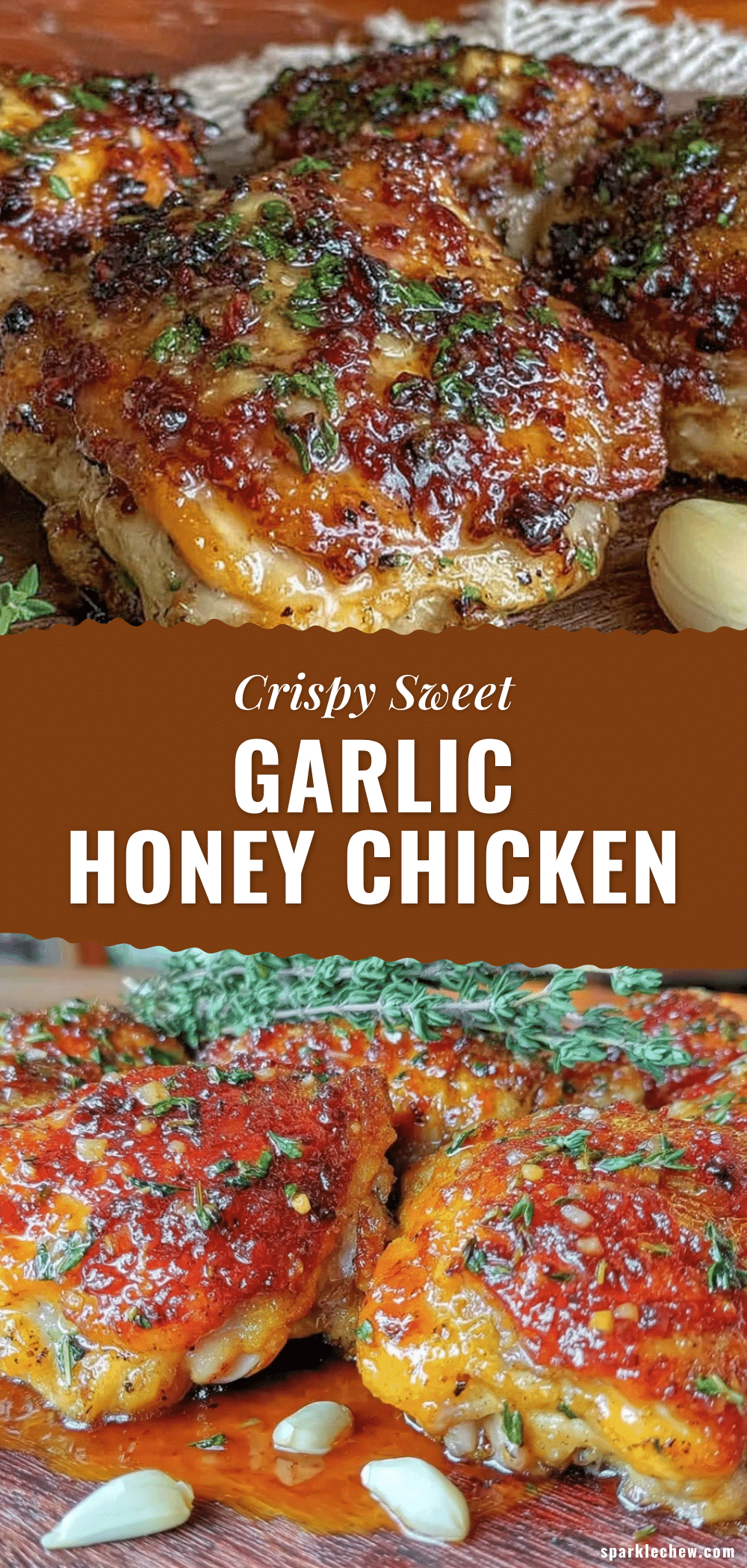 crispy garlic honey chicken thighs recipe