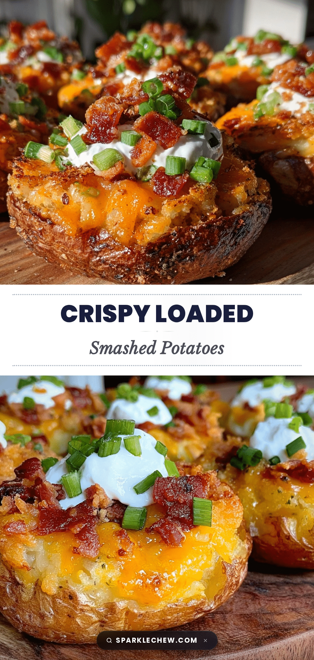 crispy loaded smashed potatoes recipe