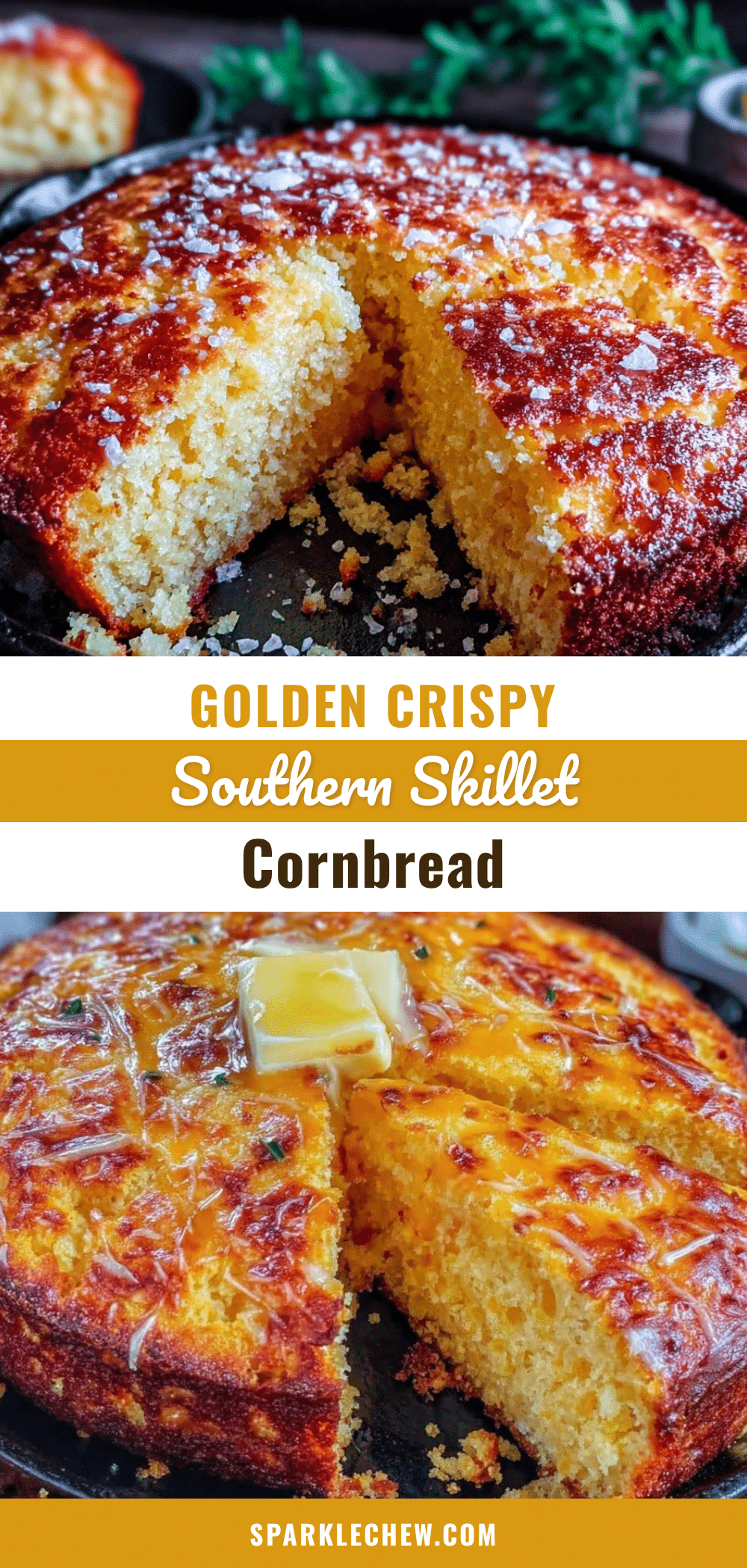 crispy southern skillet cornbread recipe