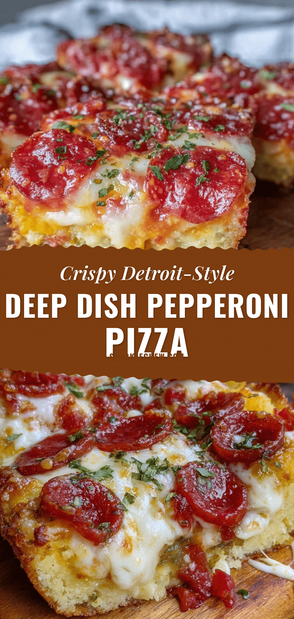Detroit-style deep dish pepperoni pizza recipe