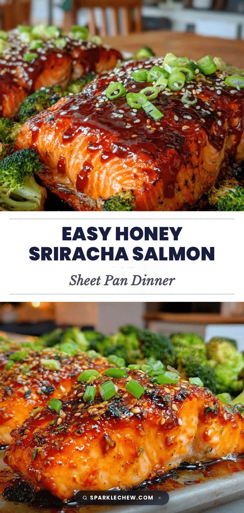 easy sheet pan honey sriracha salmon recipe