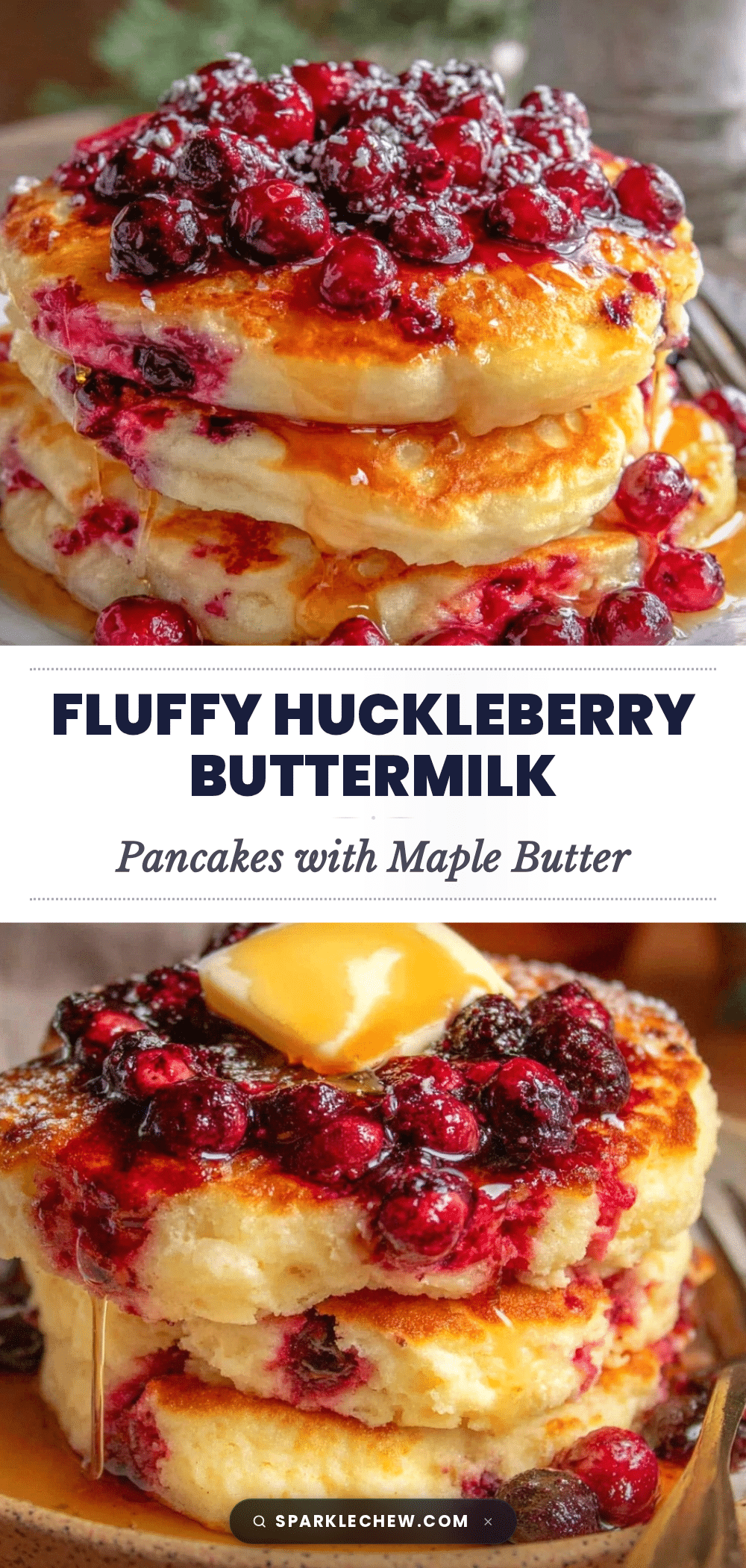 Fluffy Huckleberry Buttermilk Pancakes recipe