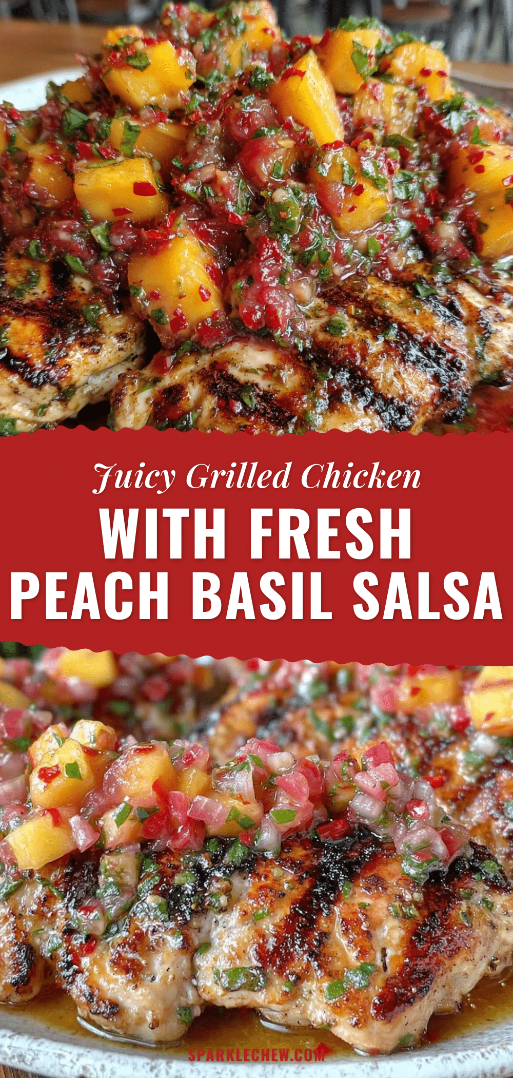 fresh grilled chicken with peach basil salsa recipe