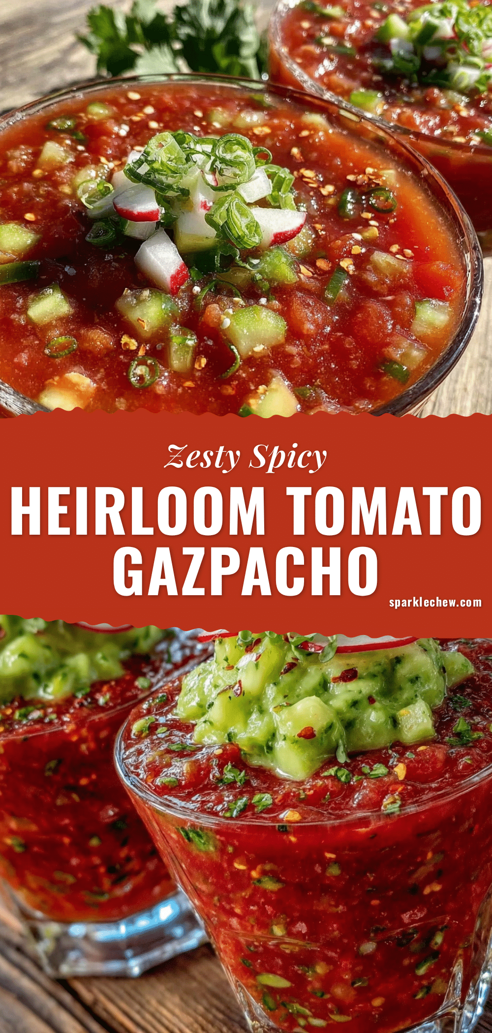fresh spicy heirloom tomato cucumber gazpacho recipe