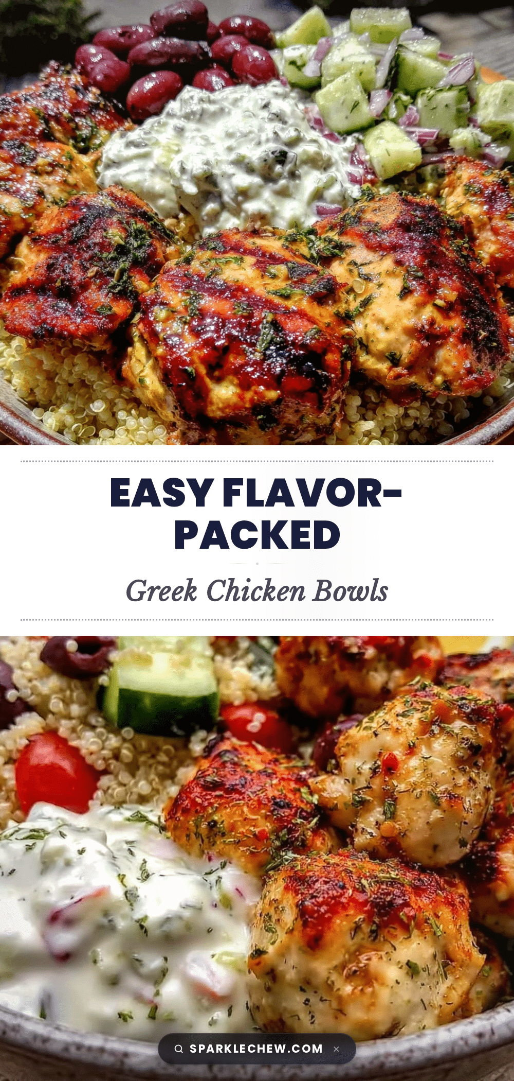 Greek chicken bowls recipe