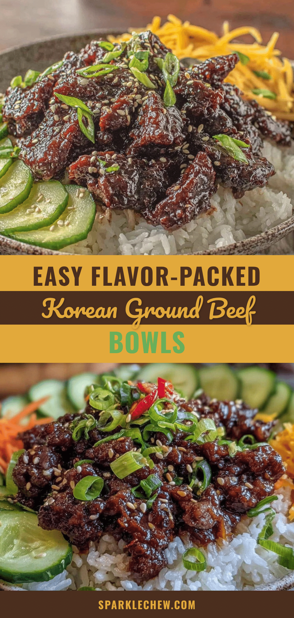 Korean ground beef rice bowls recipe
