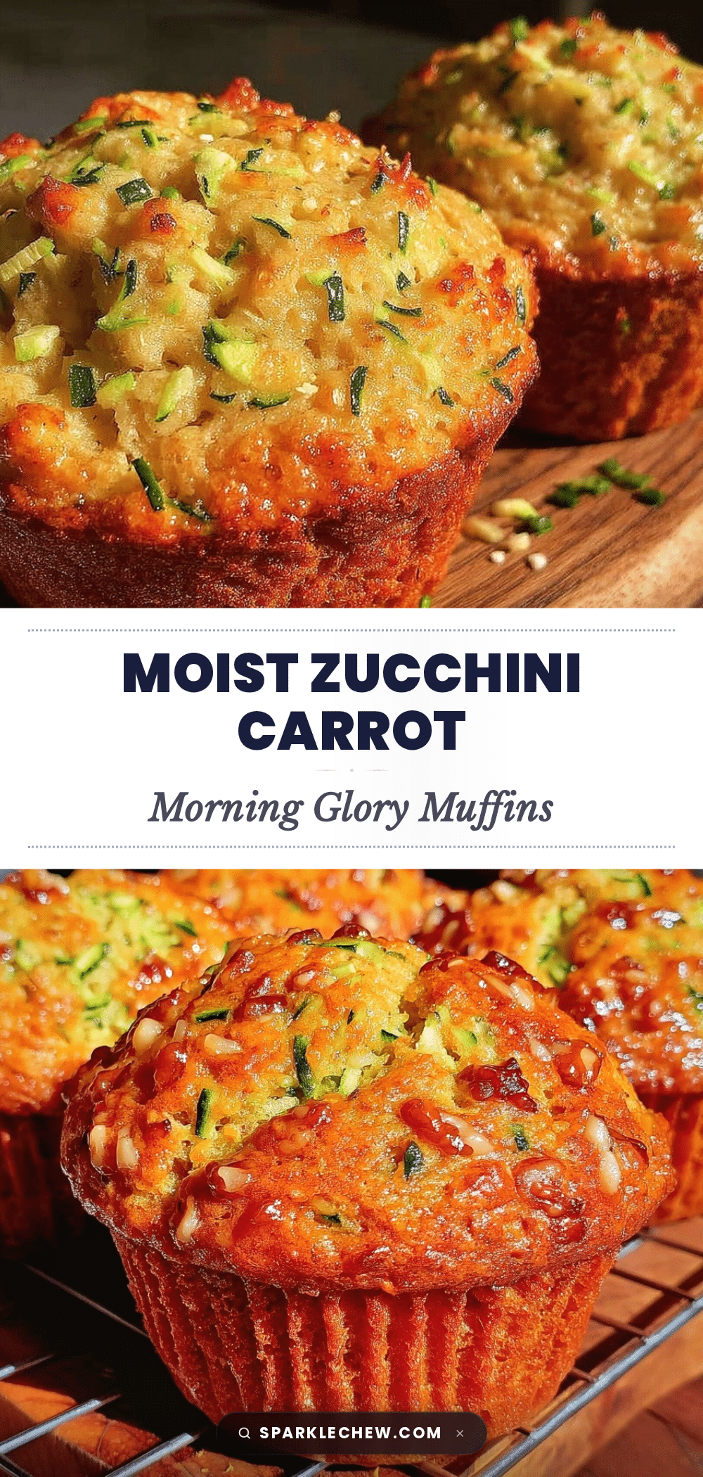 moist homemade zucchini carrot morning glory muffins recipe