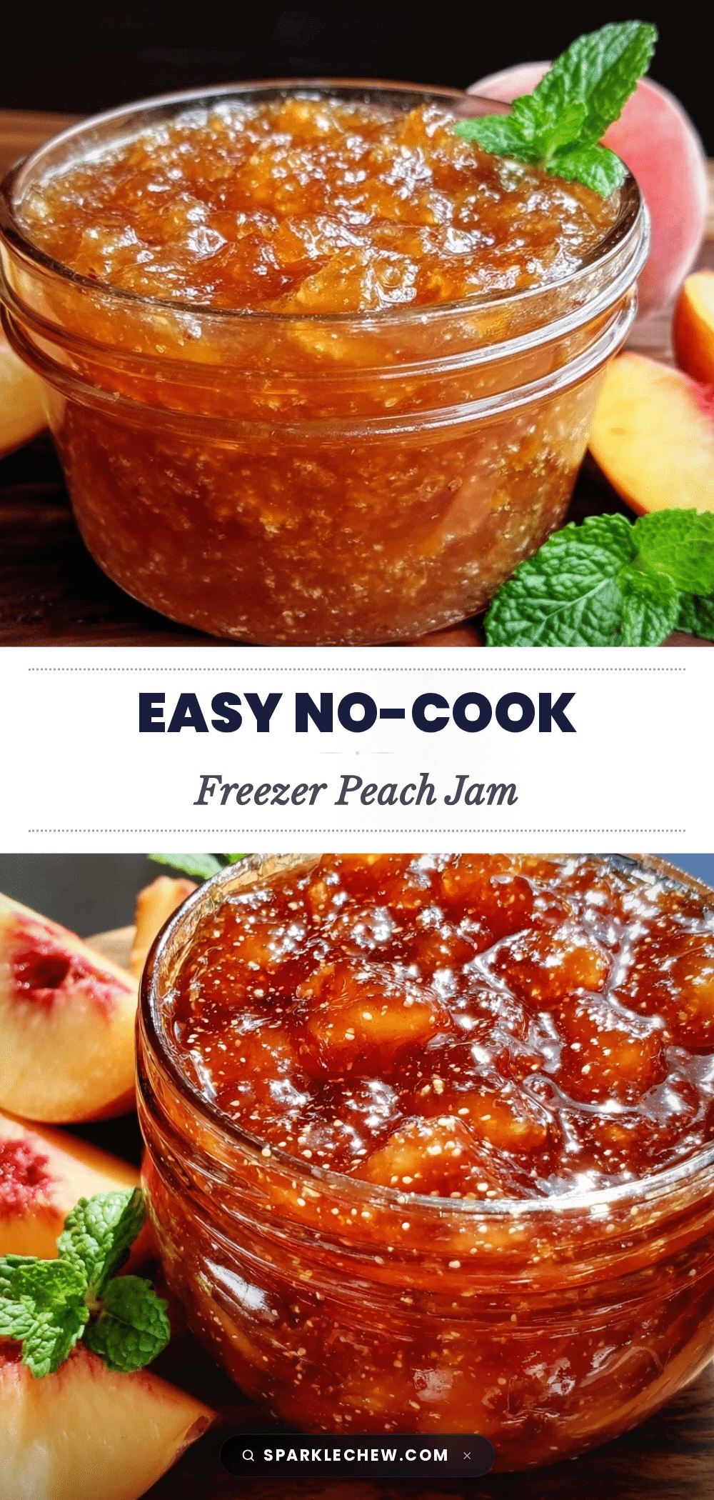 no cook freezer peach jam recipe
