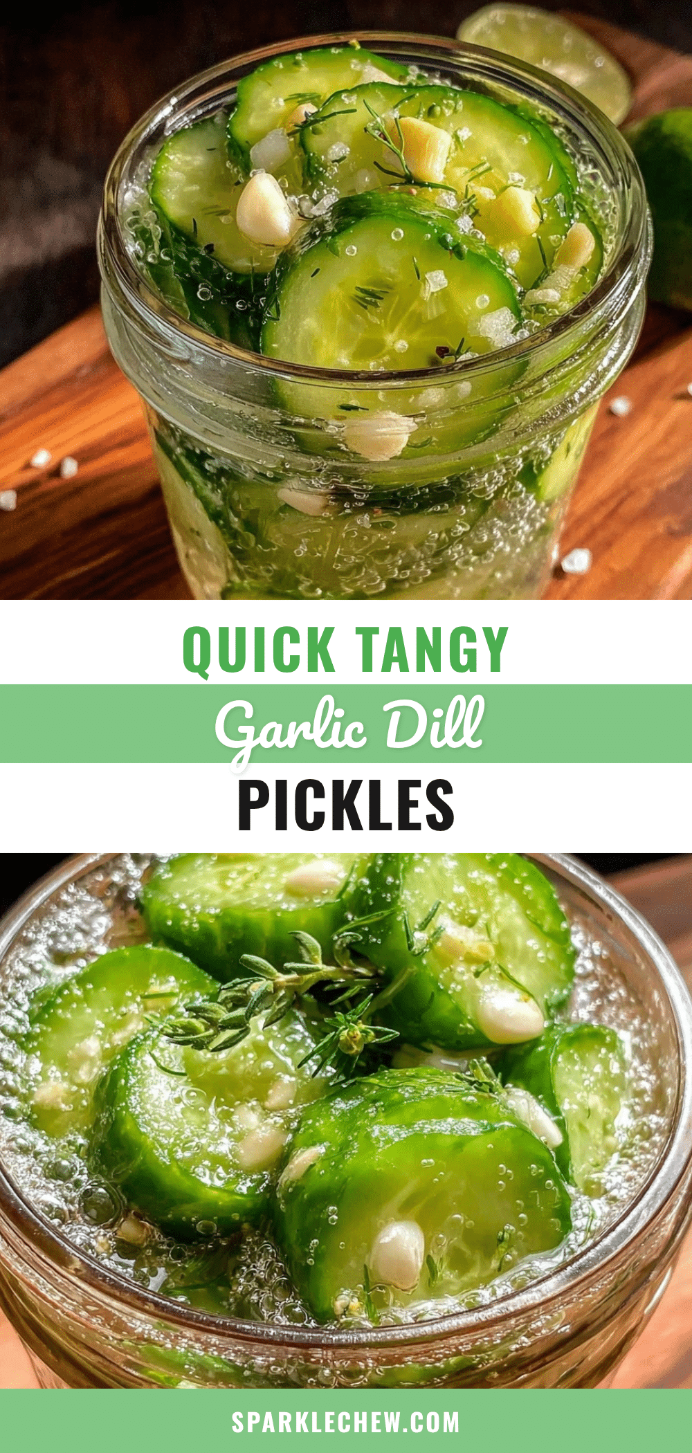 quick tangy garlic dill refrigerator pickles recipe