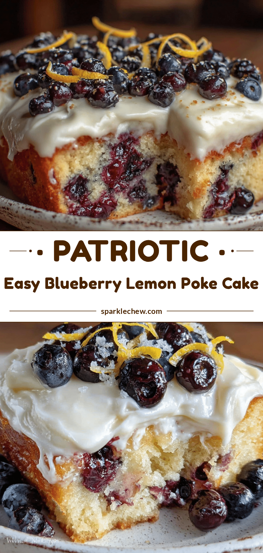 blueberry lemon poke cake recipe
