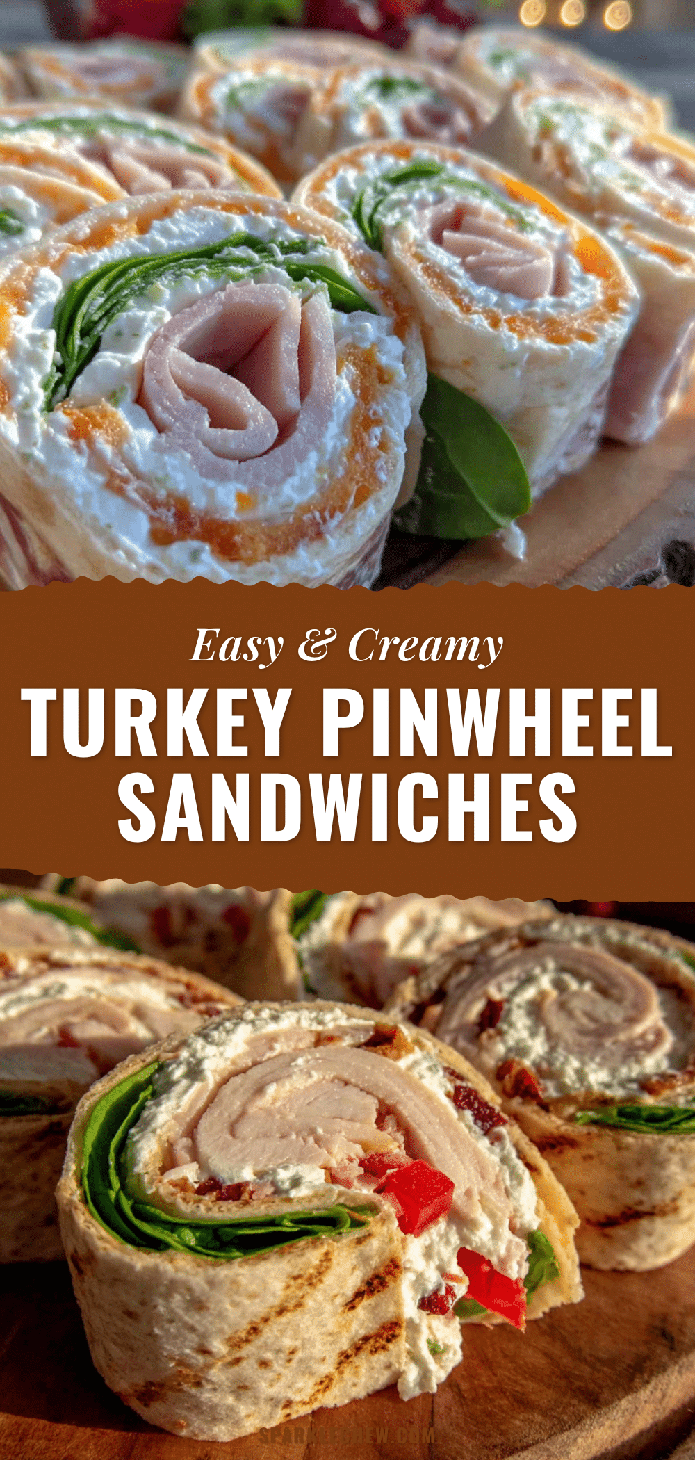 easy creamy turkey pinwheel sandwiches recipe