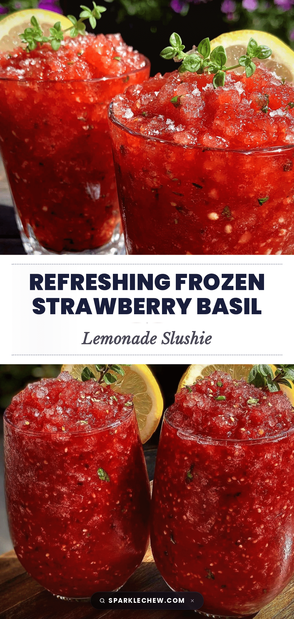 fresh frozen strawberry basil lemonade slushie recipe